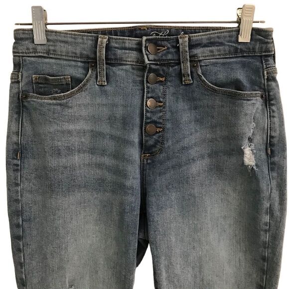 Universal Thread high rise skinny crop button fly denim jeans 4/27 - Picture 3 of 8